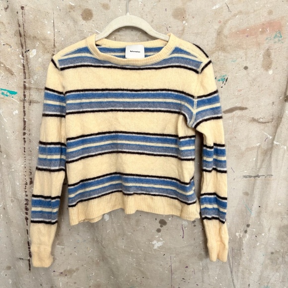 Reformation Stripe Cashmere & Wool Sweater in Multi - Picture 2 of 6